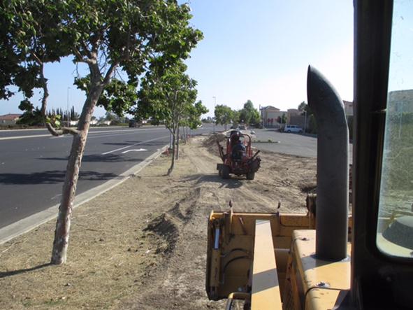 Richmond Parkway KFC sidwalk project 6-3-15